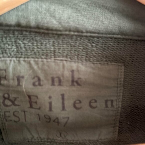 Frank & Eileen Forest Green Cropped Sweater/Sweatshirt Jacket L - Picture 2 of 3